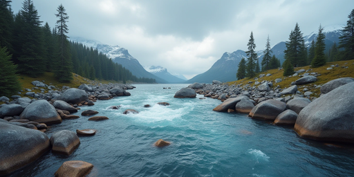 Russland: Fluss Kola